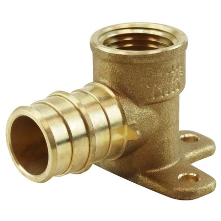 APOLLO EXPANSION PEX 3/4 in. Brass PEX-A Expansion Barb x 1/2 in. FPT Adapter Reducing 90-Degree Drop-Ear Elbow EPXDEE3412